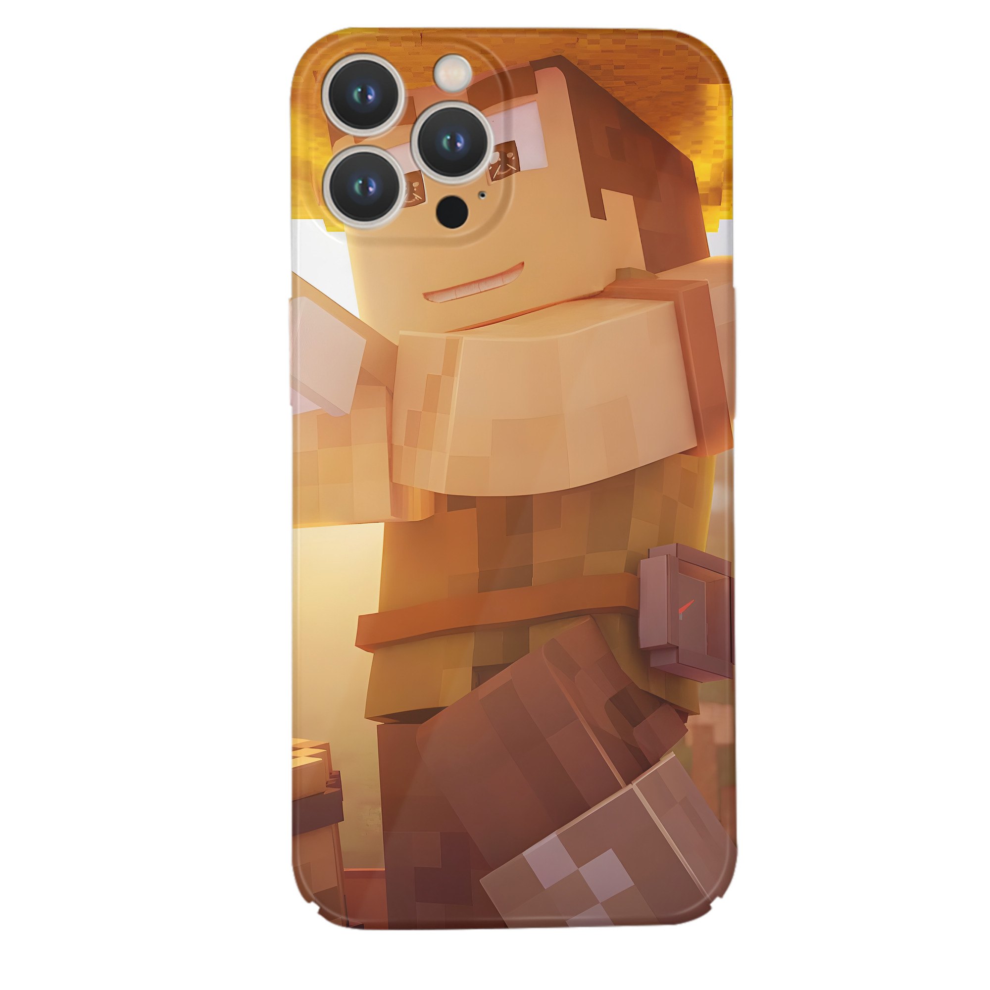 （画像用） マインクラフト ブロックの世界 Minecraft MC Block world 【iPhone 14シリーズ対応】ハードケース